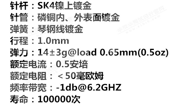 026-BJ-5.7L、BGA雙頭探針、測試探針