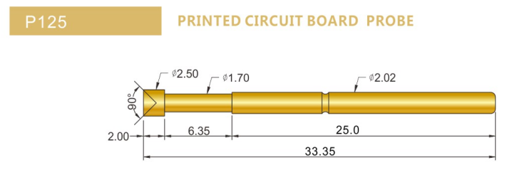 P125測(cè)試探針尺寸