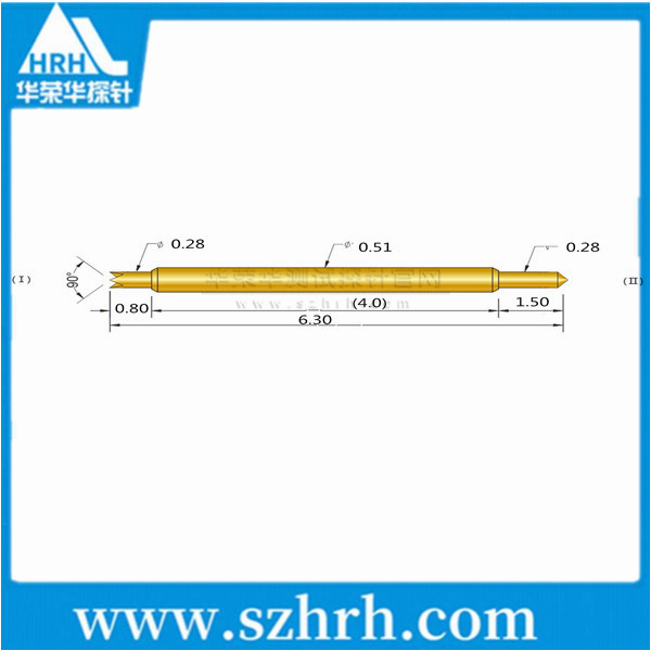 0.51-UB-6.3L ，華榮華雙頭測(cè)試探針廠家