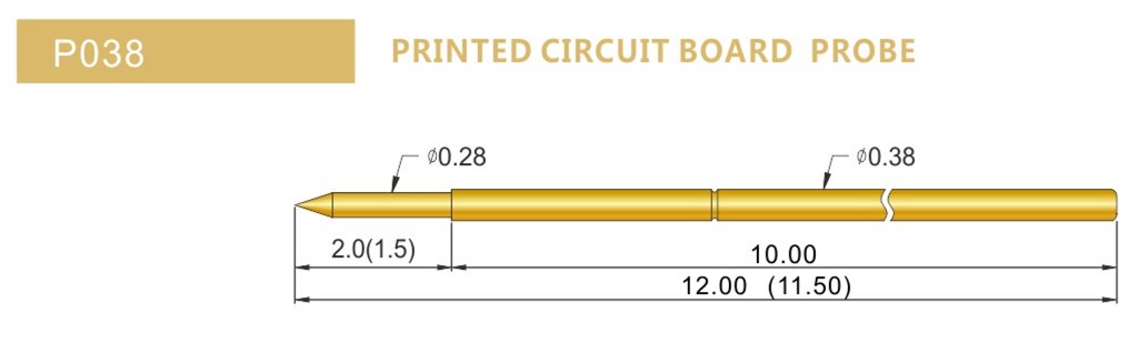PA038探針尺寸，華榮華探針廠家